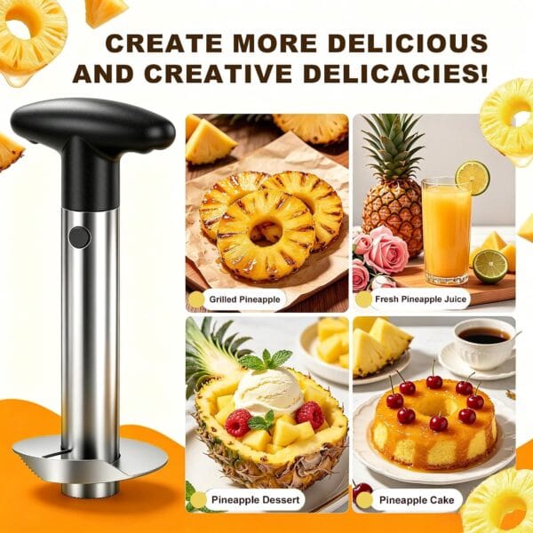 81iUpMO7TL._AC_SL1500_.jpg Pineapple Corer and Slicer Stainless Steel Pineapple Cutter and Corer